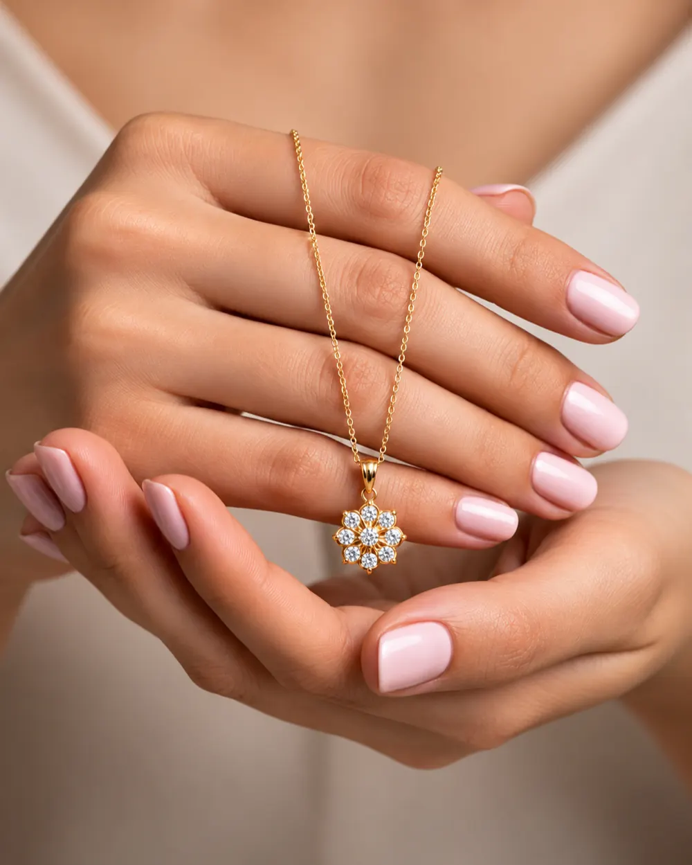 Surya Daisy Diamond Cluster Pendant